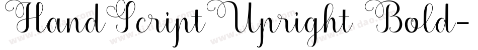 HandScriptUpright Bold字体转换